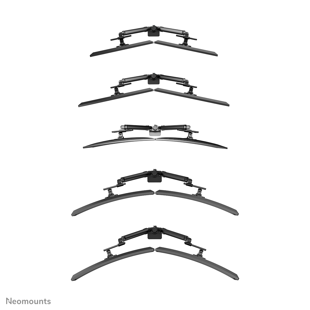 Neomounts DS65S-950BL2 Monitor arm 24-34" - gas spring - Topfix - multi-adjustable - 180°-stop